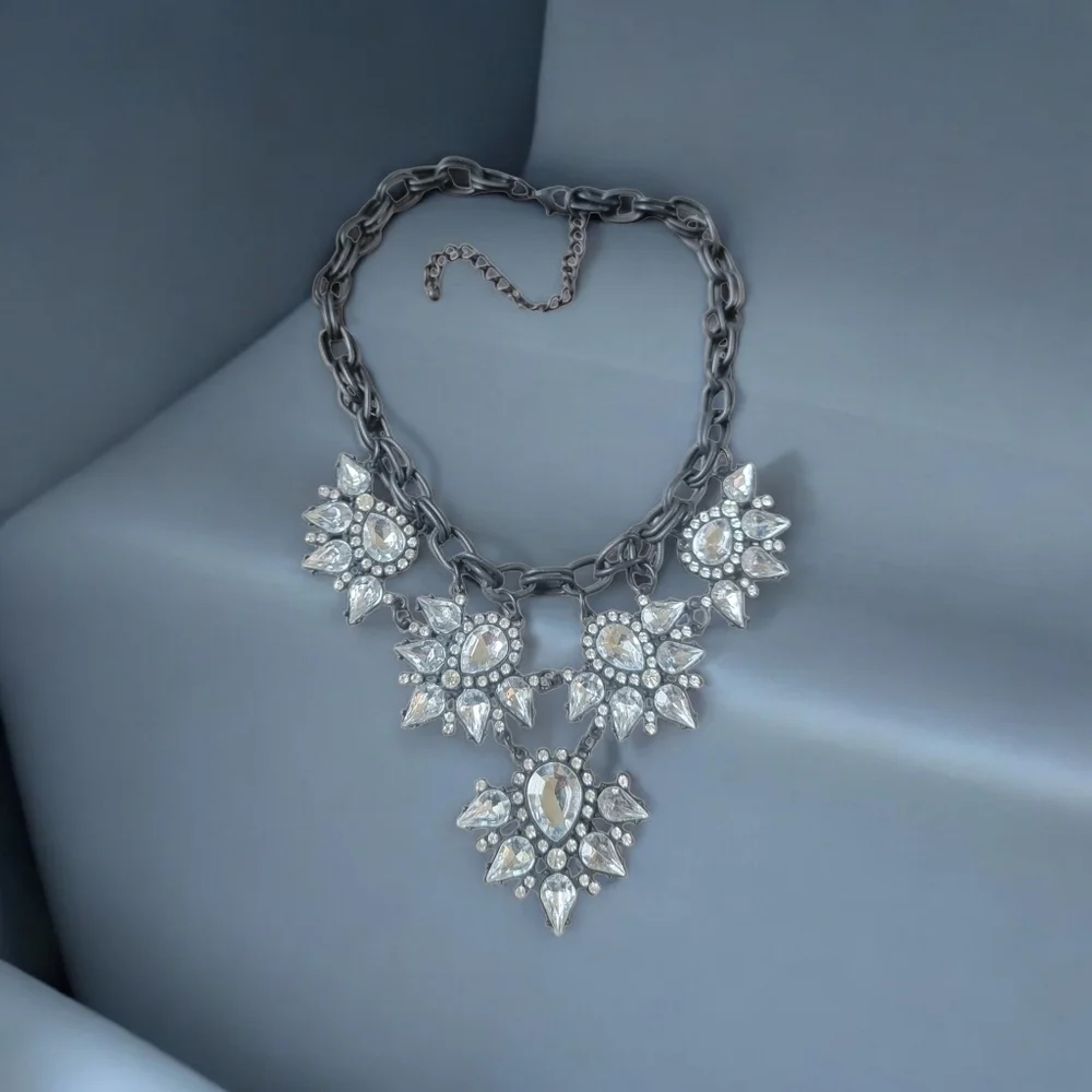 Black Crystal Gothic Necklace